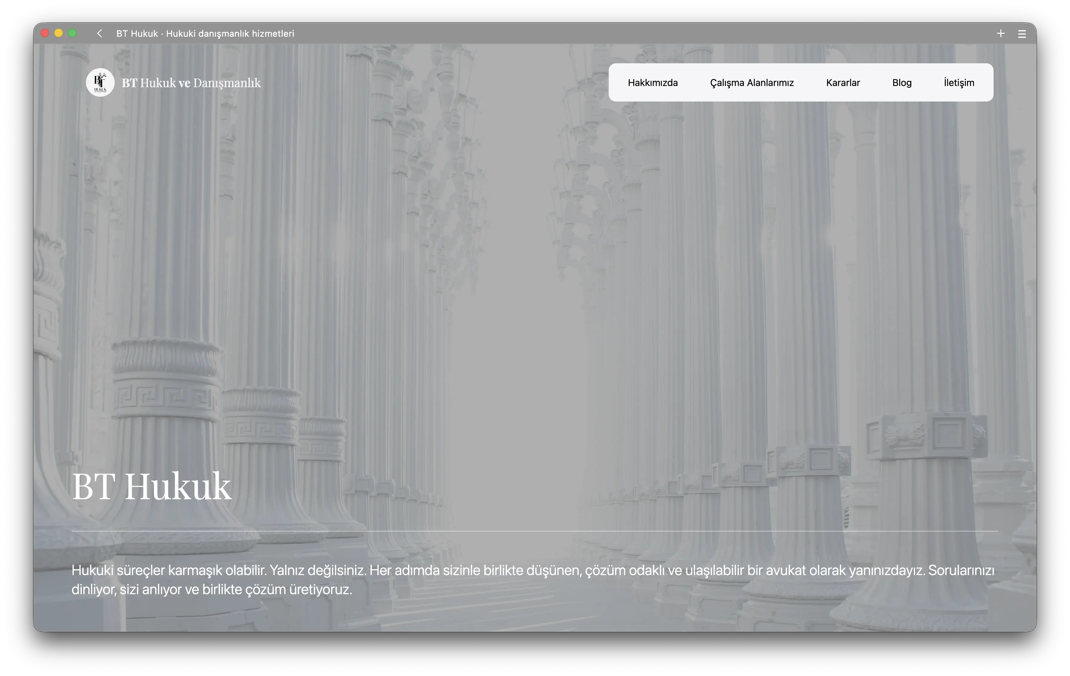Minimalist landing interface featuring high-contrast serif typography and cinematic background depth